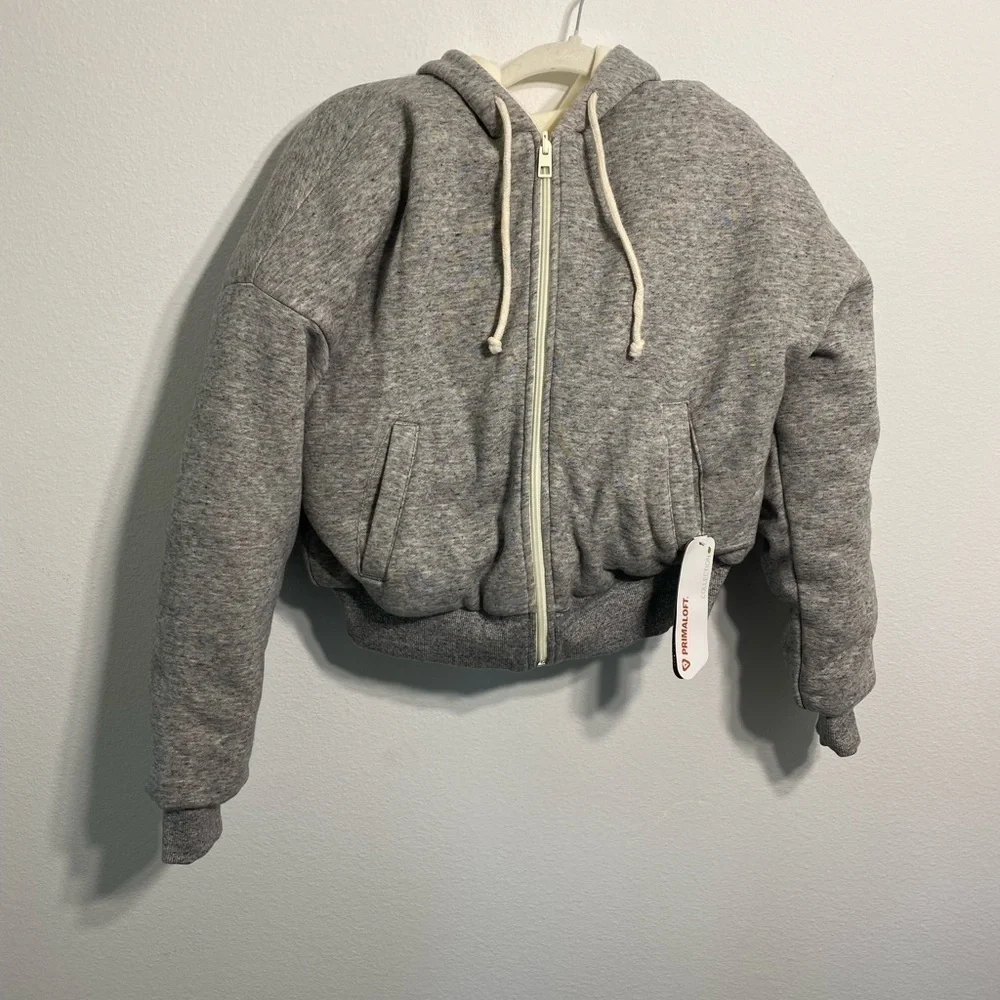 NEW Madewell MWL Reversible Puffer Hoodie Jacket XS - Picture 2 of 10